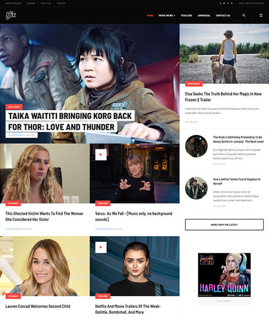 movie-news-joomla-template